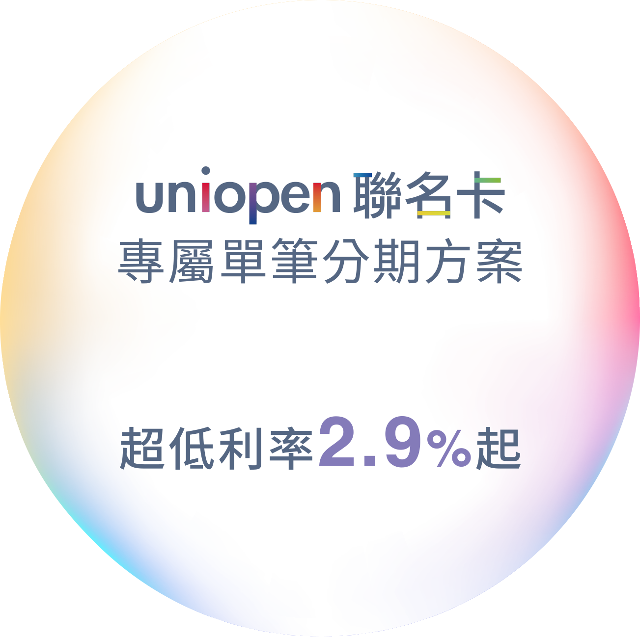 單筆分期超低利率2.9%起