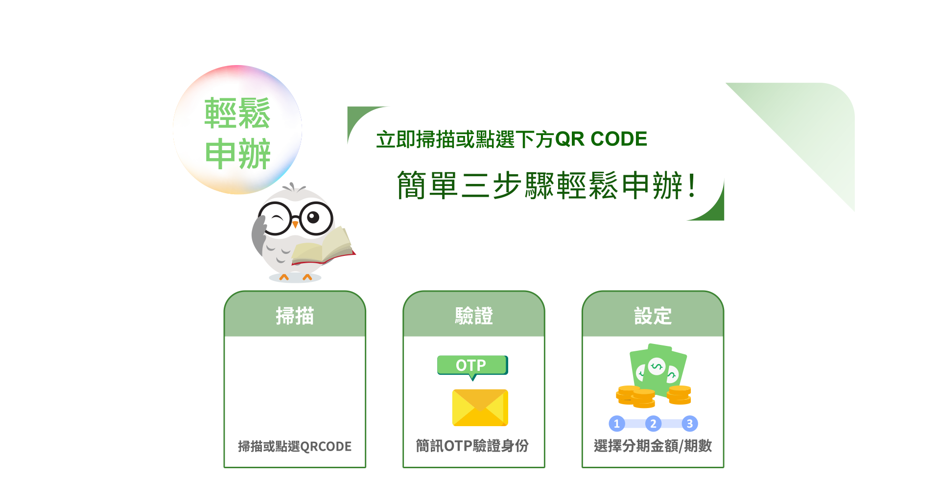 簡單三步驟 輕鬆申辦