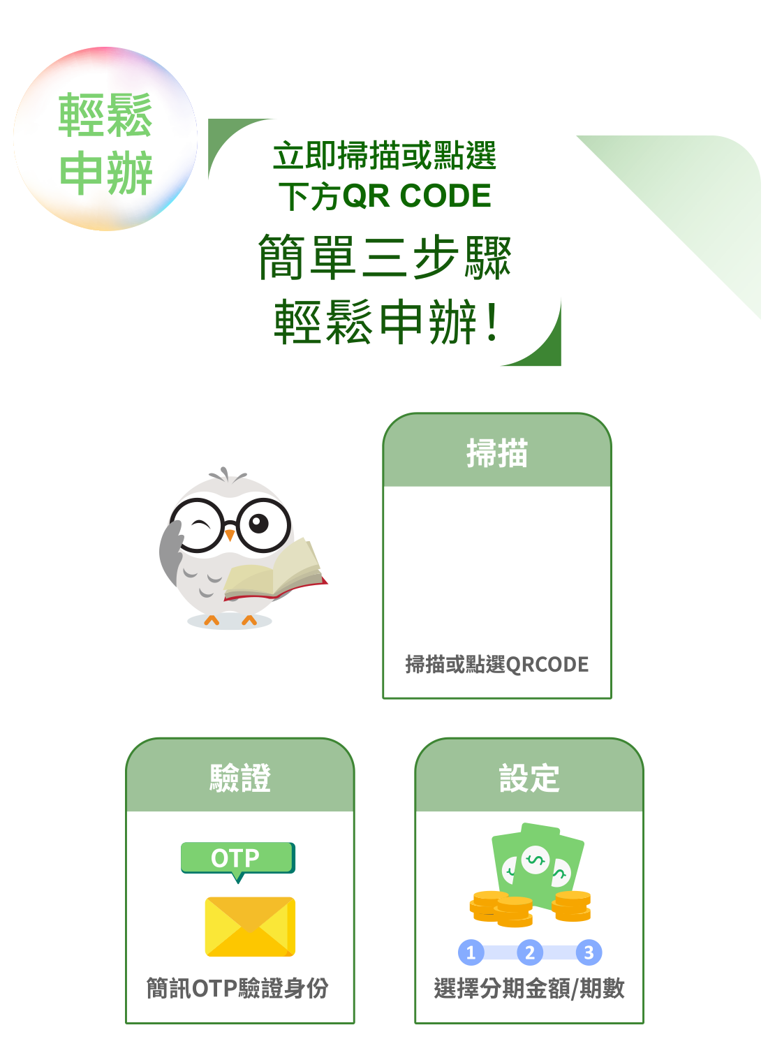 簡單三步驟 輕鬆申辦
